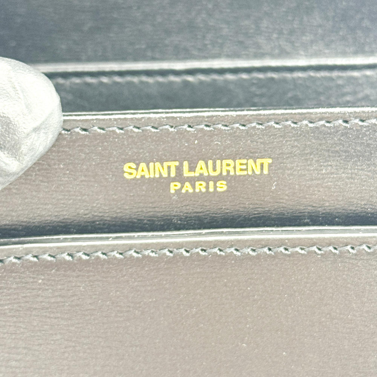 Saint Laurent Smooth LE 61 Frame Medium Saddle Shoulder Bag Black