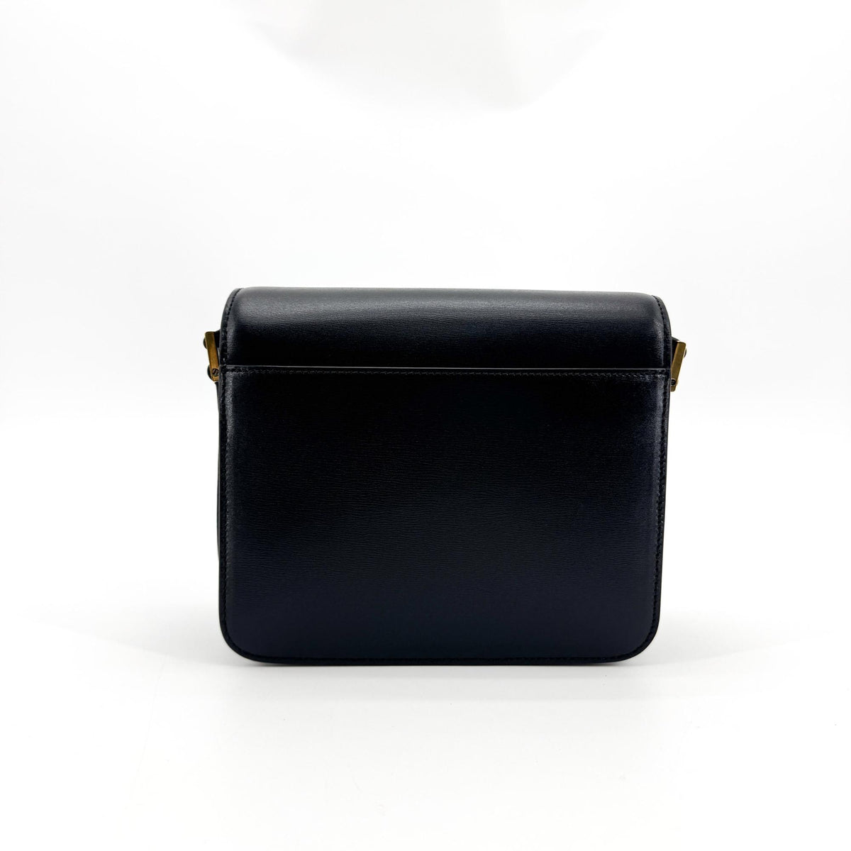Saint Laurent Smooth LE 61 Frame Medium Saddle Shoulder Bag Black