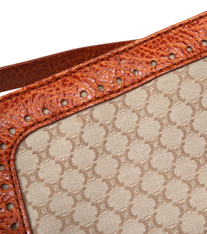 Celine Brown Macadam Shoulder Bag