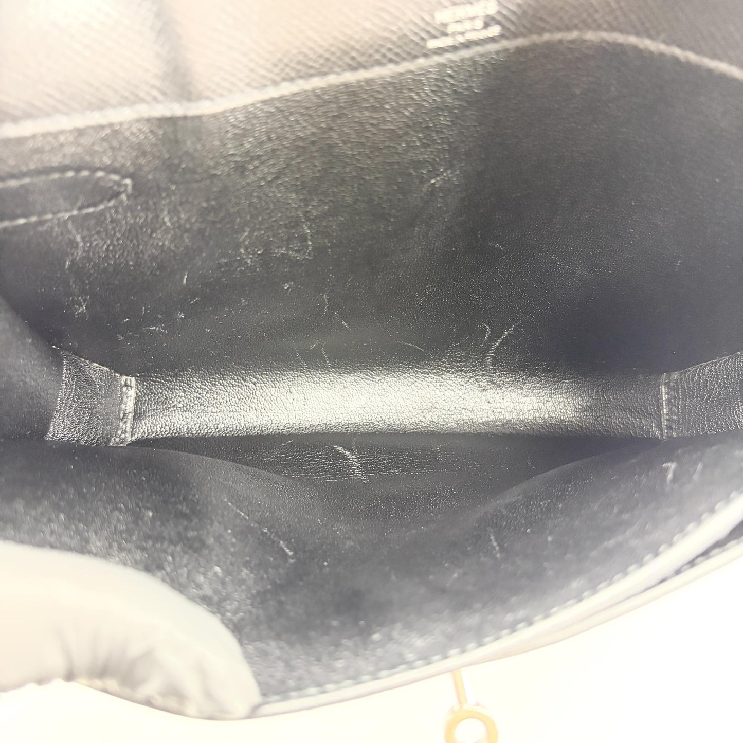 Hermès Kelly Dépêche 25 Pouch Black Silver Hardware