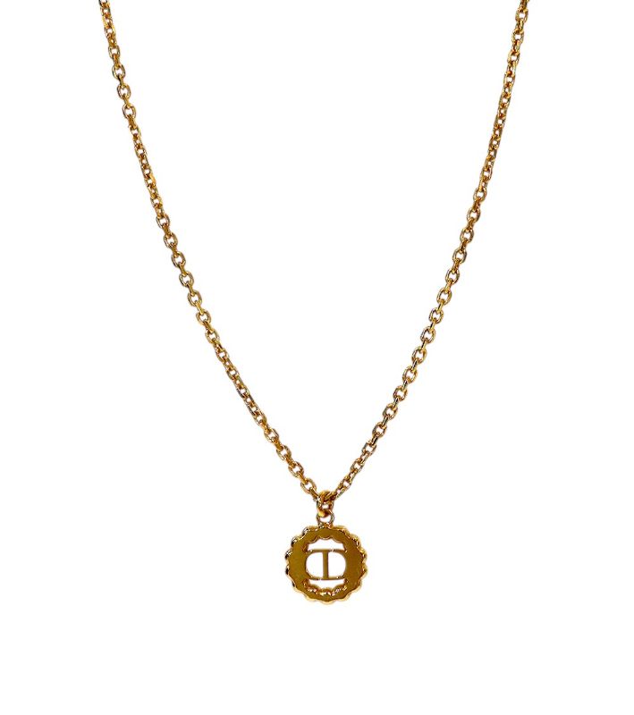 Dior Petit CD Circle Gold Necklace