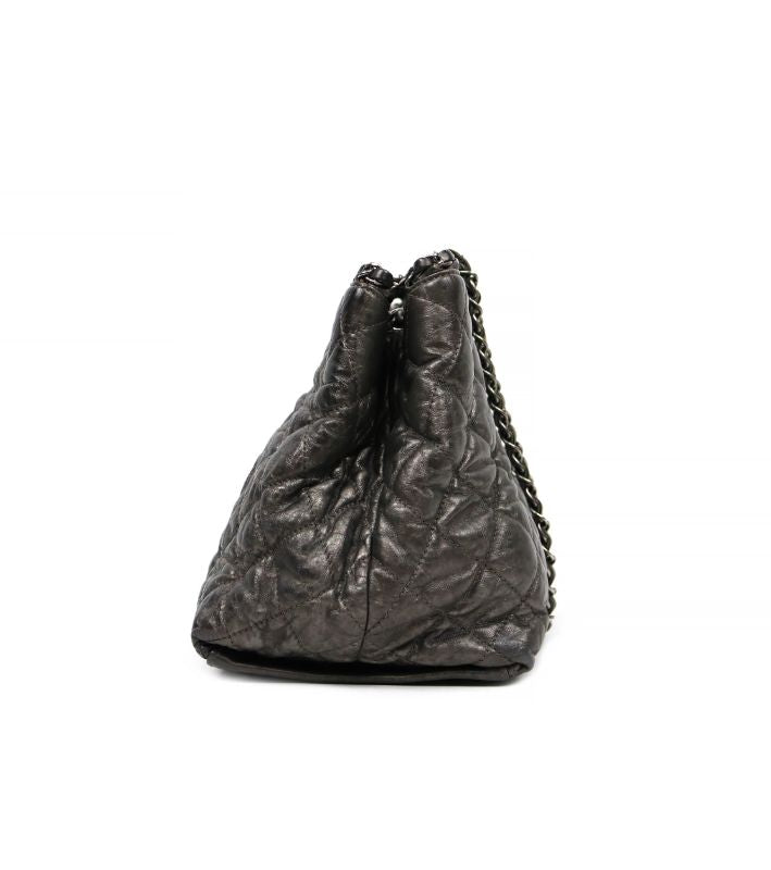 Chanel Metallic Silver Shoulder Bag