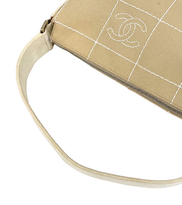 Chanel Beige Fabric Shoulder Bag