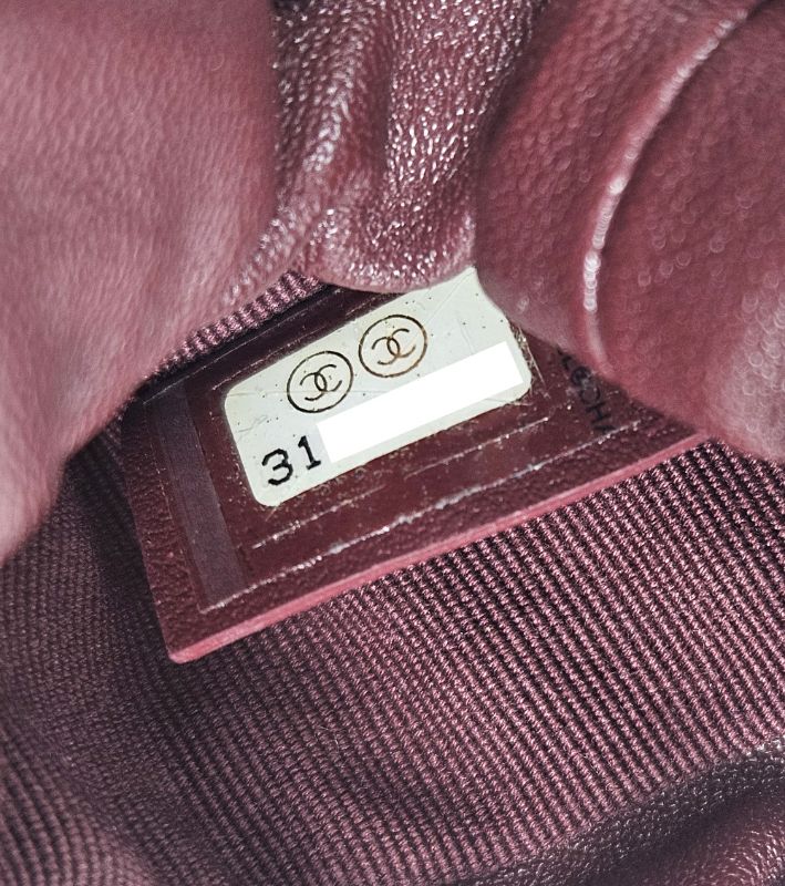 Chanel Burgundy Leather CocoCrush Mini Bucket Shoulder Bag