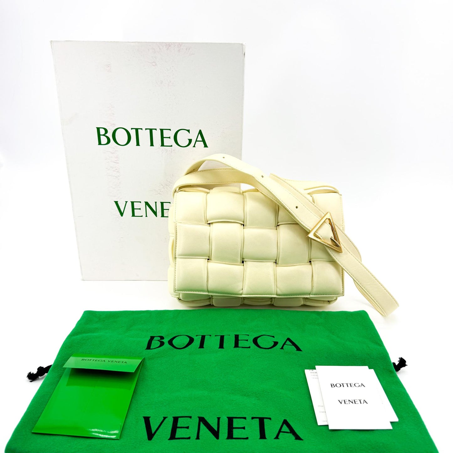 Bottega Veneta padded cassette butter gold hardware