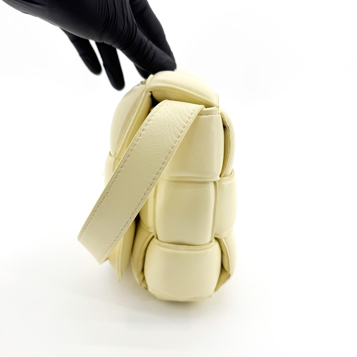 Bottega Veneta padded cassette butter gold hardware