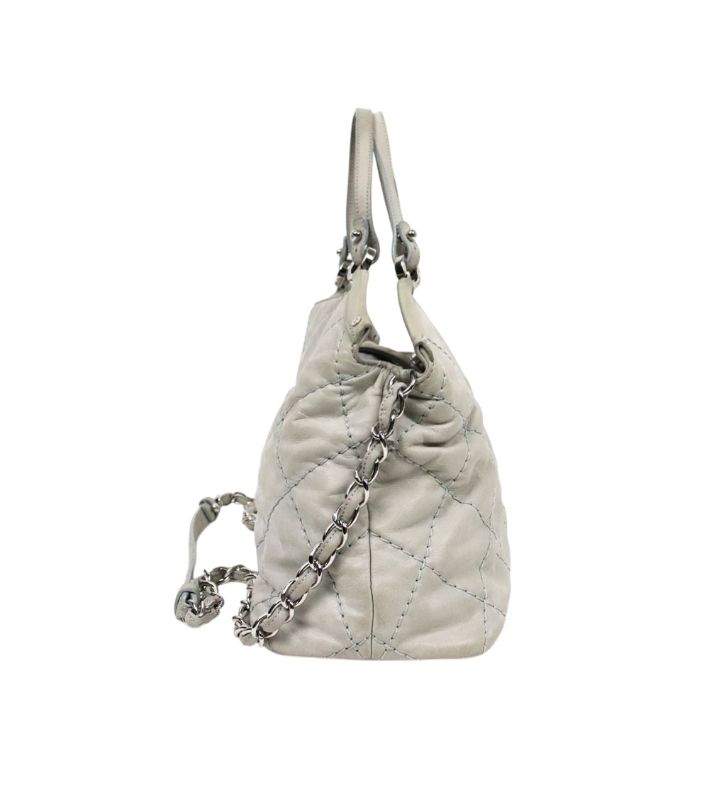 Chanel Gray Big CC Wild Stitch 2-Way Bag