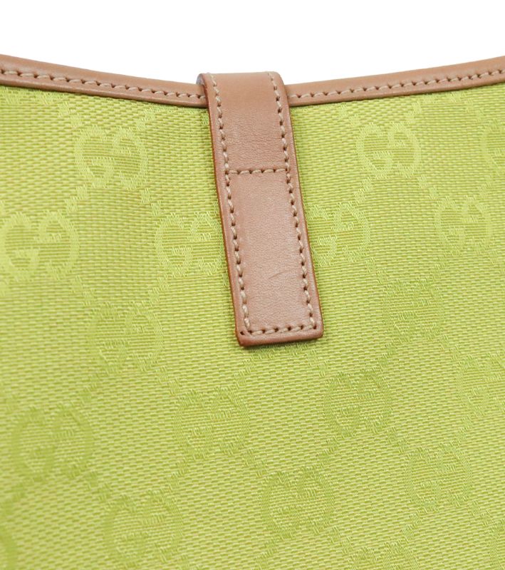 Gucci Lime GG Canvas Jackie Bag