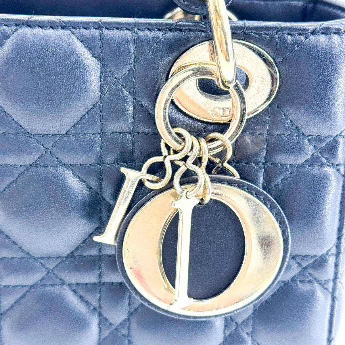 Dior Mini Lady Dior Bag Cannage Lambskin Black Gold Hardware