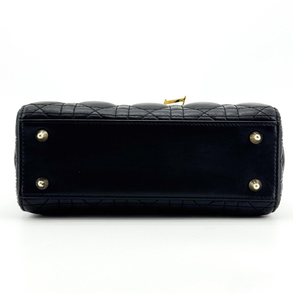 Dior Mini Lady Dior Bag Cannage Lambskin Black Gold Hardware