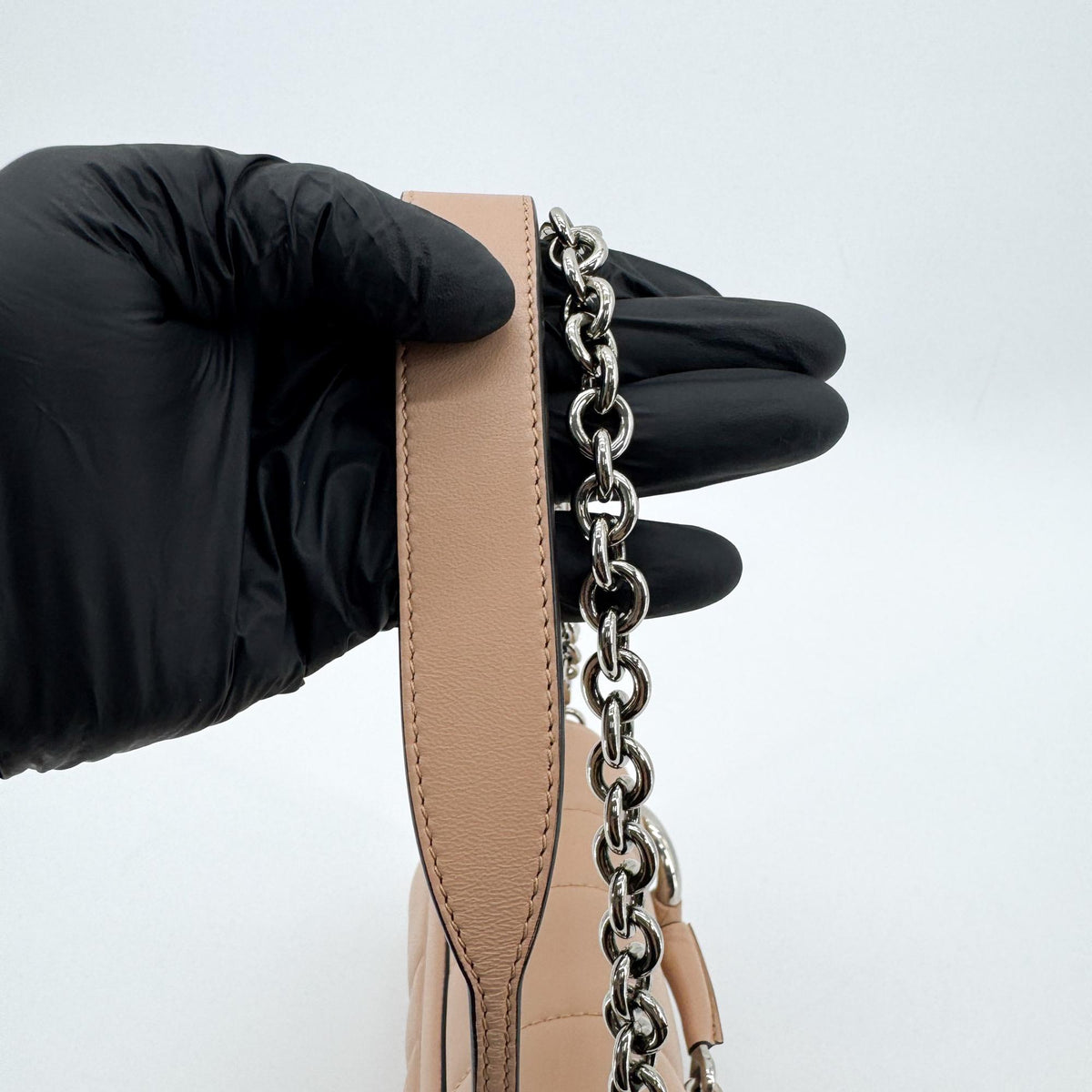 Gucci Horsebit Chain Small Crossbody Bag Beige