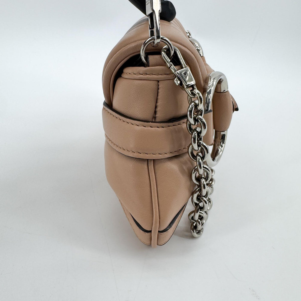 Gucci Horsebit Chain Small Crossbody Bag Beige