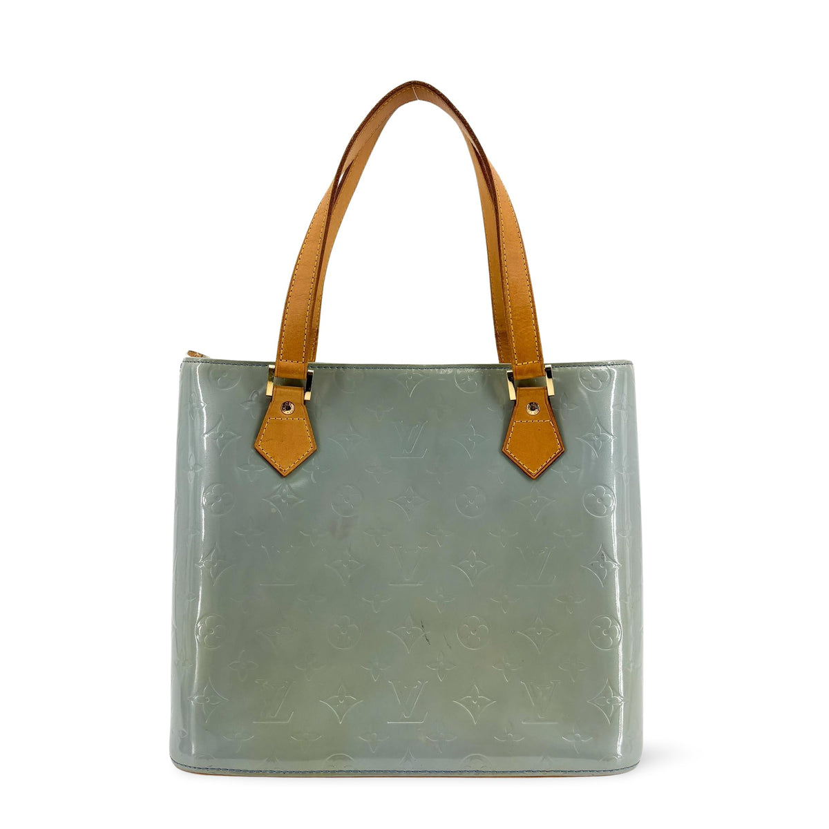 Louis Vuitton Monogram Vernis Houston Tote Bag Grey Blue
