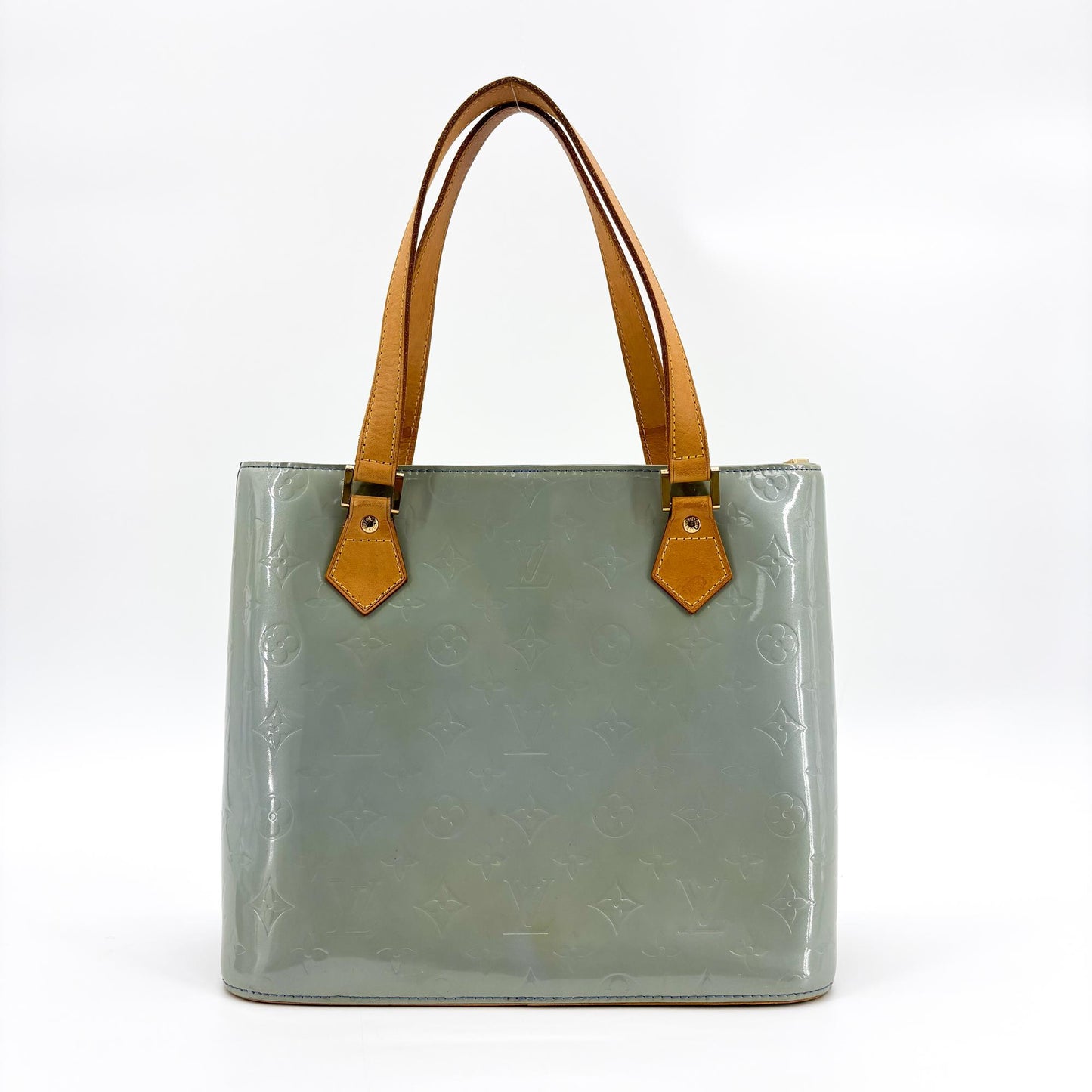 Louis Vuitton Monogram Vernis Houston Tote Bag Grey Blue