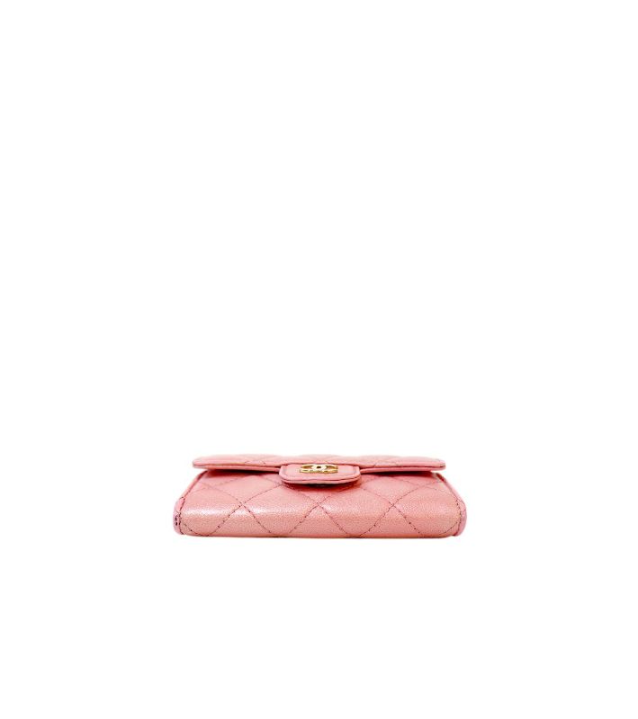 Chanel Pink Classic Card Wallet