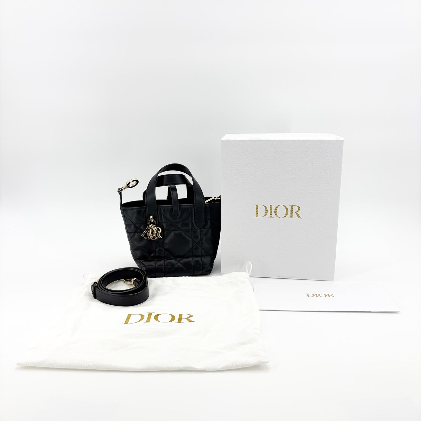 Dior Lady 95.22 Small Bag Black Gold Hardware