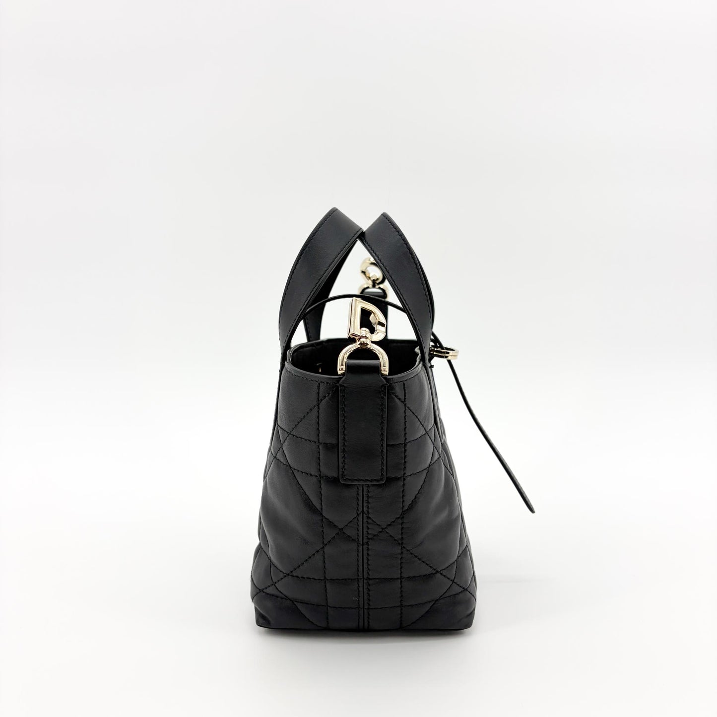 Dior Lady 95.22 Small Bag Black Gold Hardware