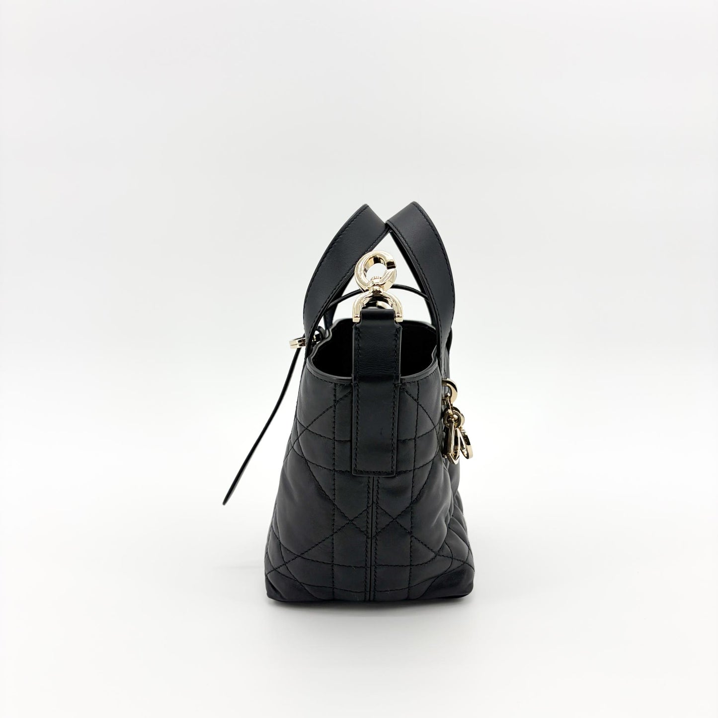 Dior Lady 95.22 Small Bag Black Gold Hardware