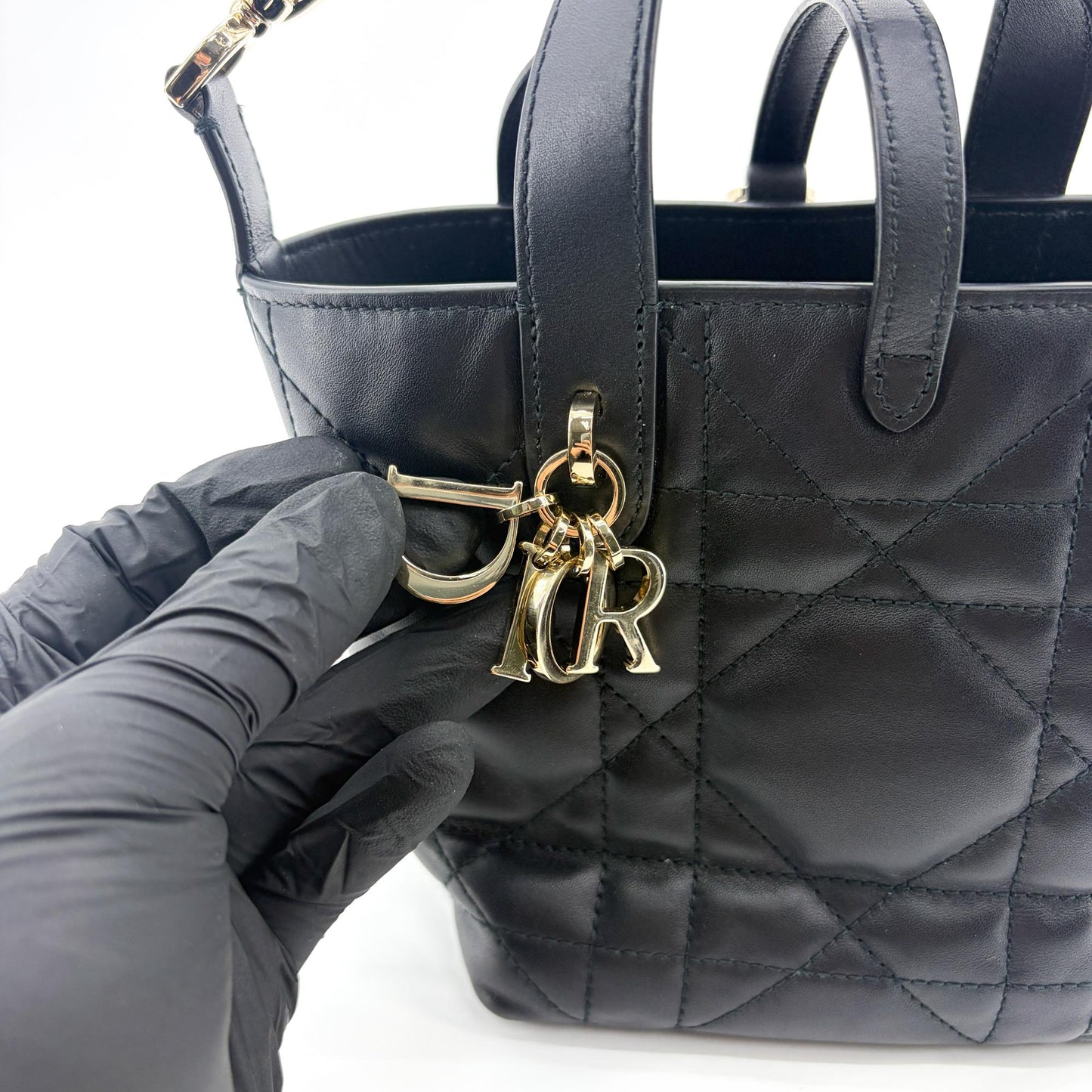 Dior Lady 95.22 Small Bag Black Gold Hardware