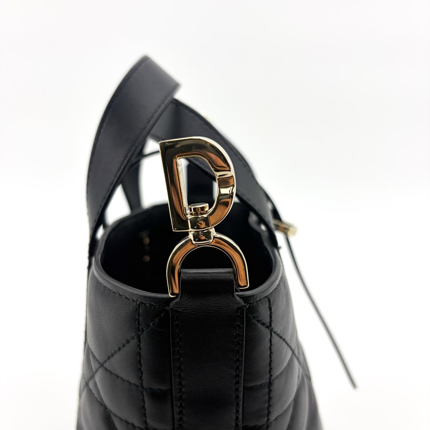 Dior Lady 95.22 Small Bag Black Gold Hardware