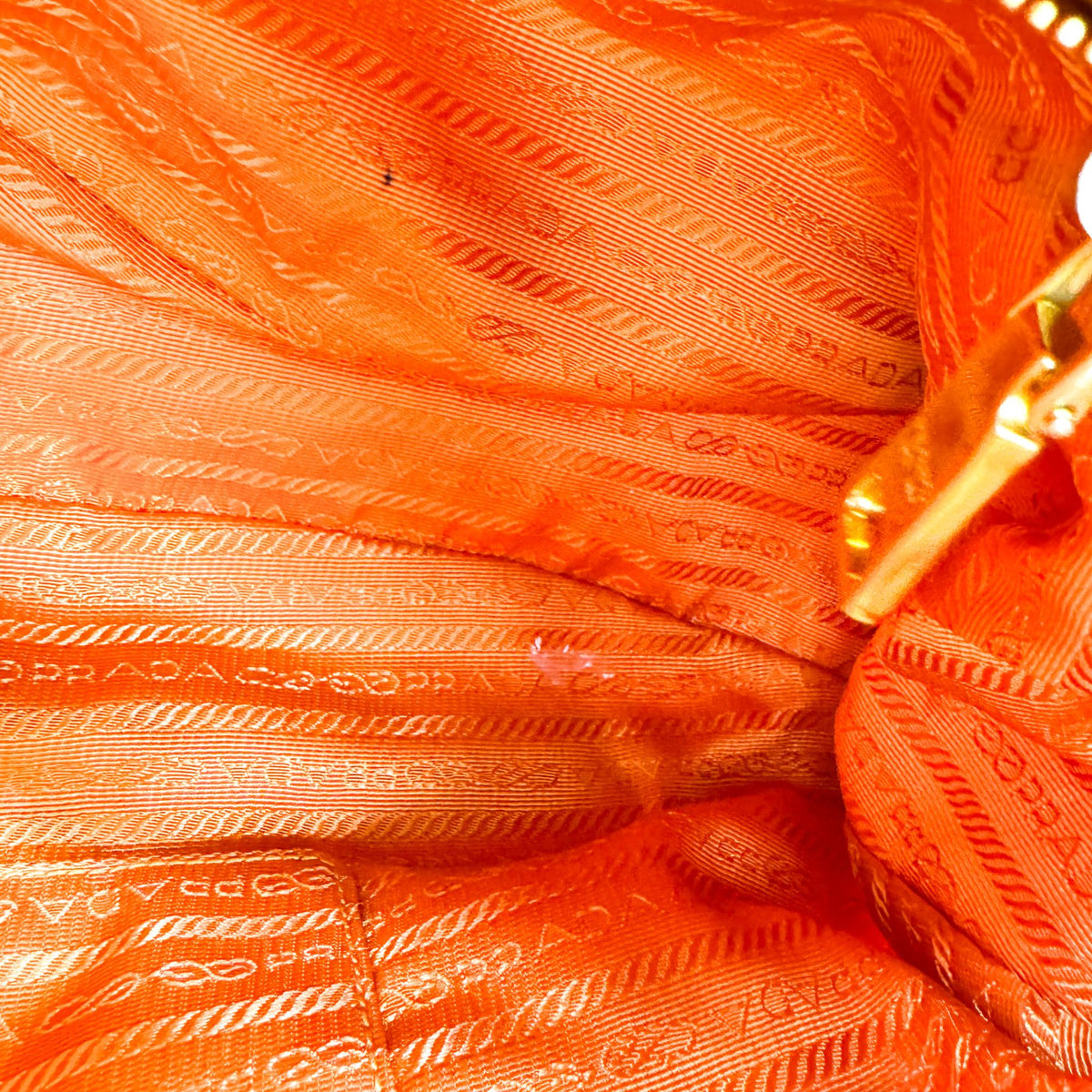 Prada Tessuto Gaufré 2-Way Bag Orange