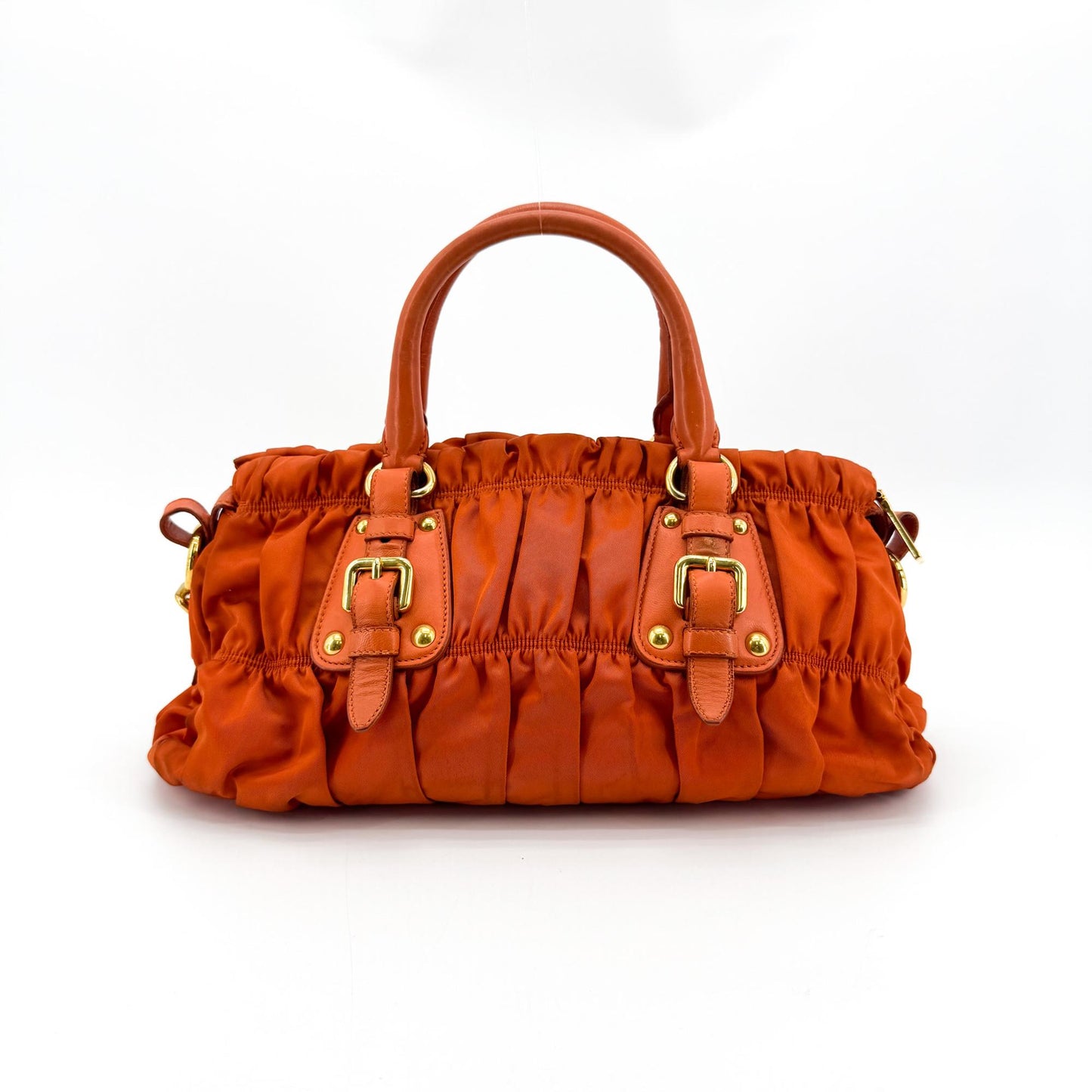 Prada Tessuto Gaufré 2-Way Bag Orange