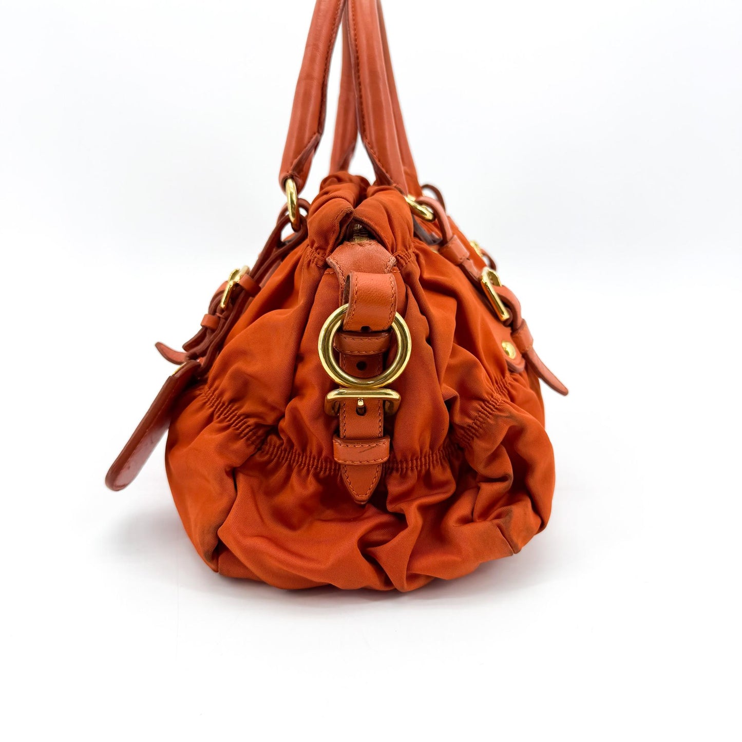 Prada Tessuto Gaufré 2-Way Bag Orange