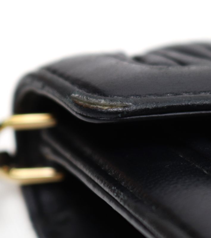 Miu Miu Black Matelassé Chain Crossbody Bag