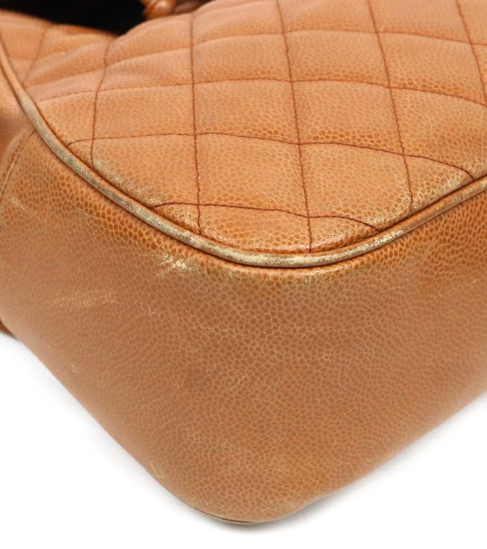 Chanel Brown Caviar Quilted CC Backpack