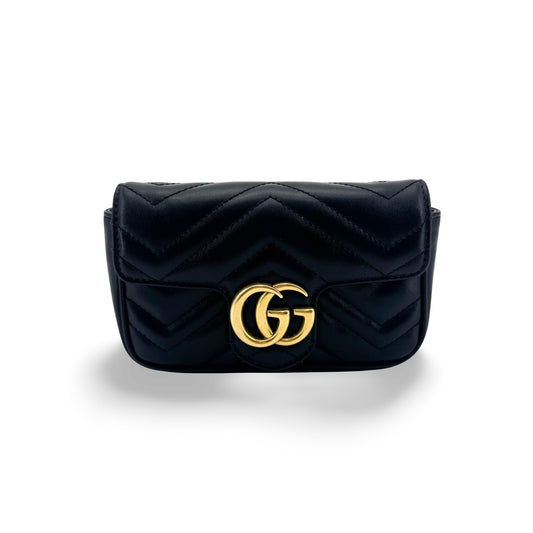 Gucci GG Marmont Matelassé Belt Bag Black