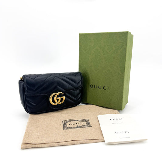 Gucci GG Marmont Matelassé Belt Bag Black