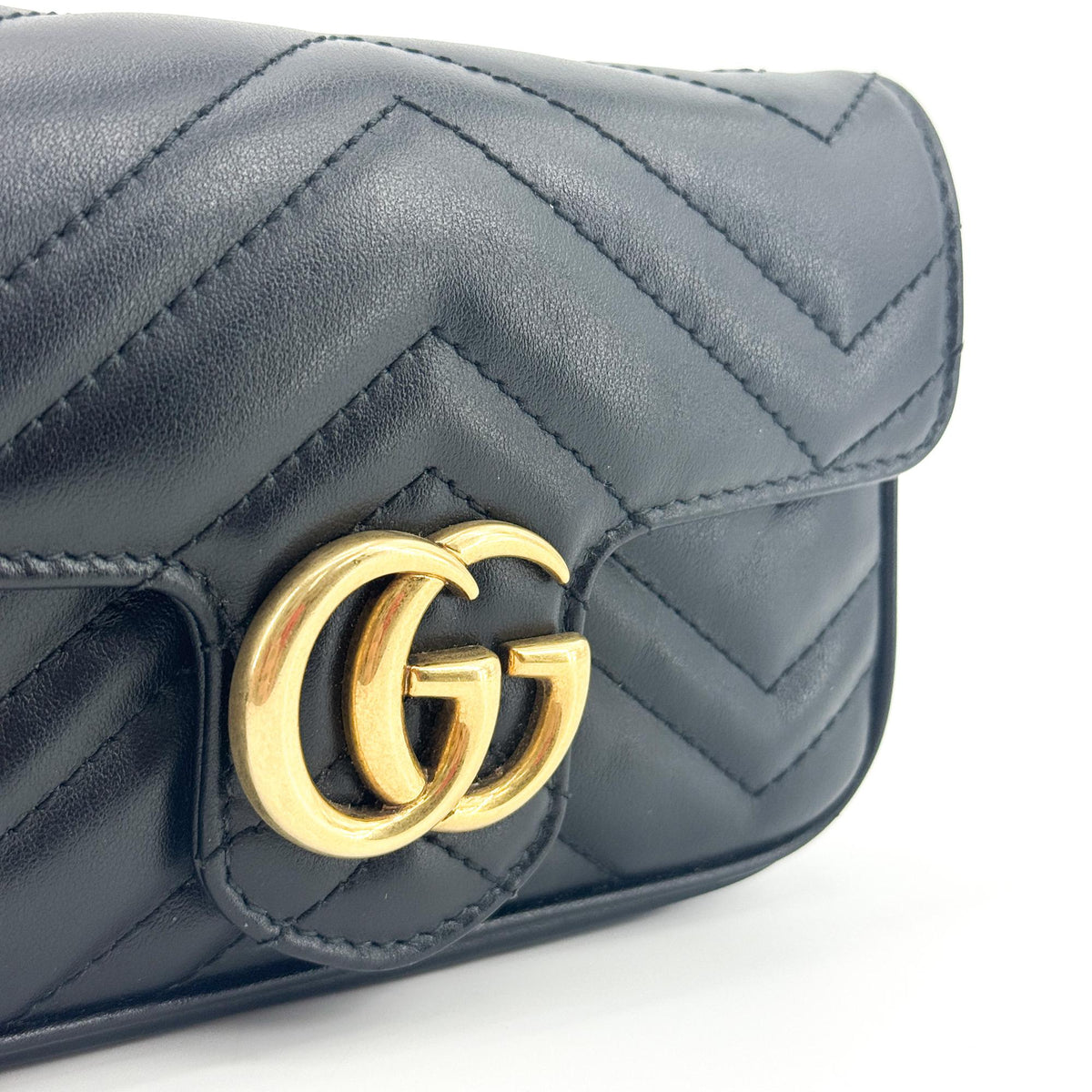 Gucci GG Marmont Matelassé Belt Bag Black