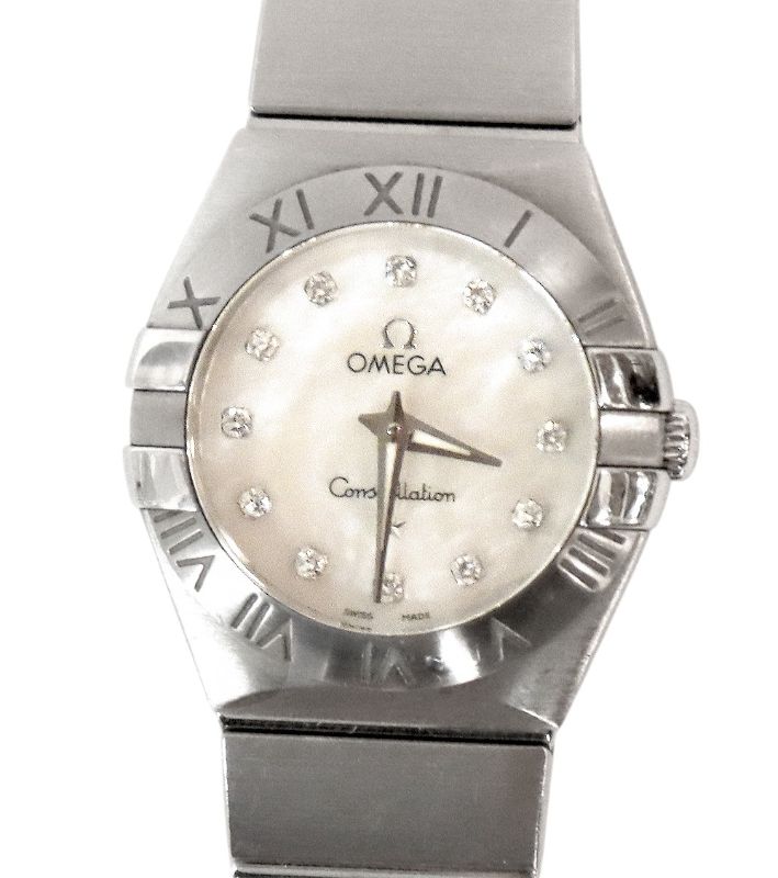 Omega 24mm Steel Diamond 12P Constellation Quartz Watch
