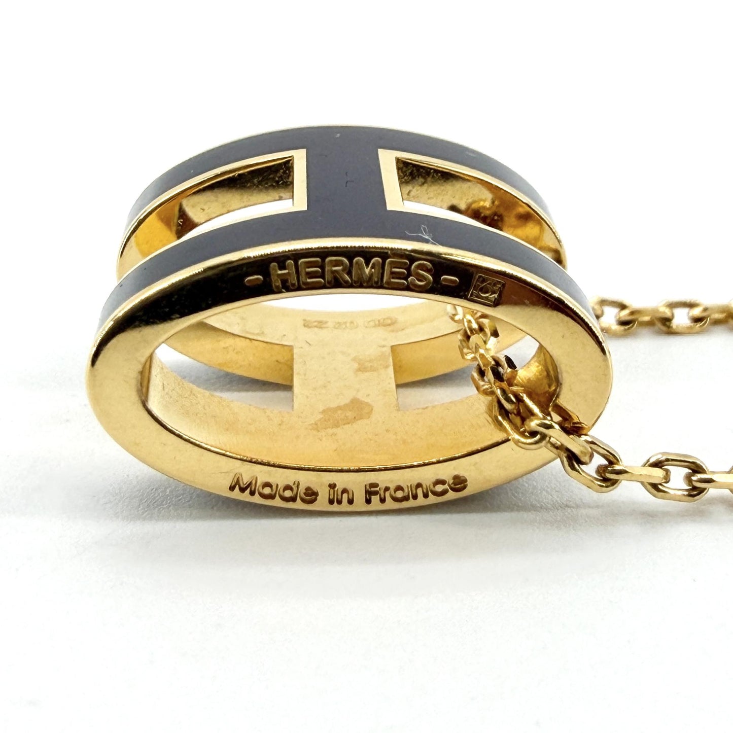 Hermès Pop H Necklace Black Gold Hardware