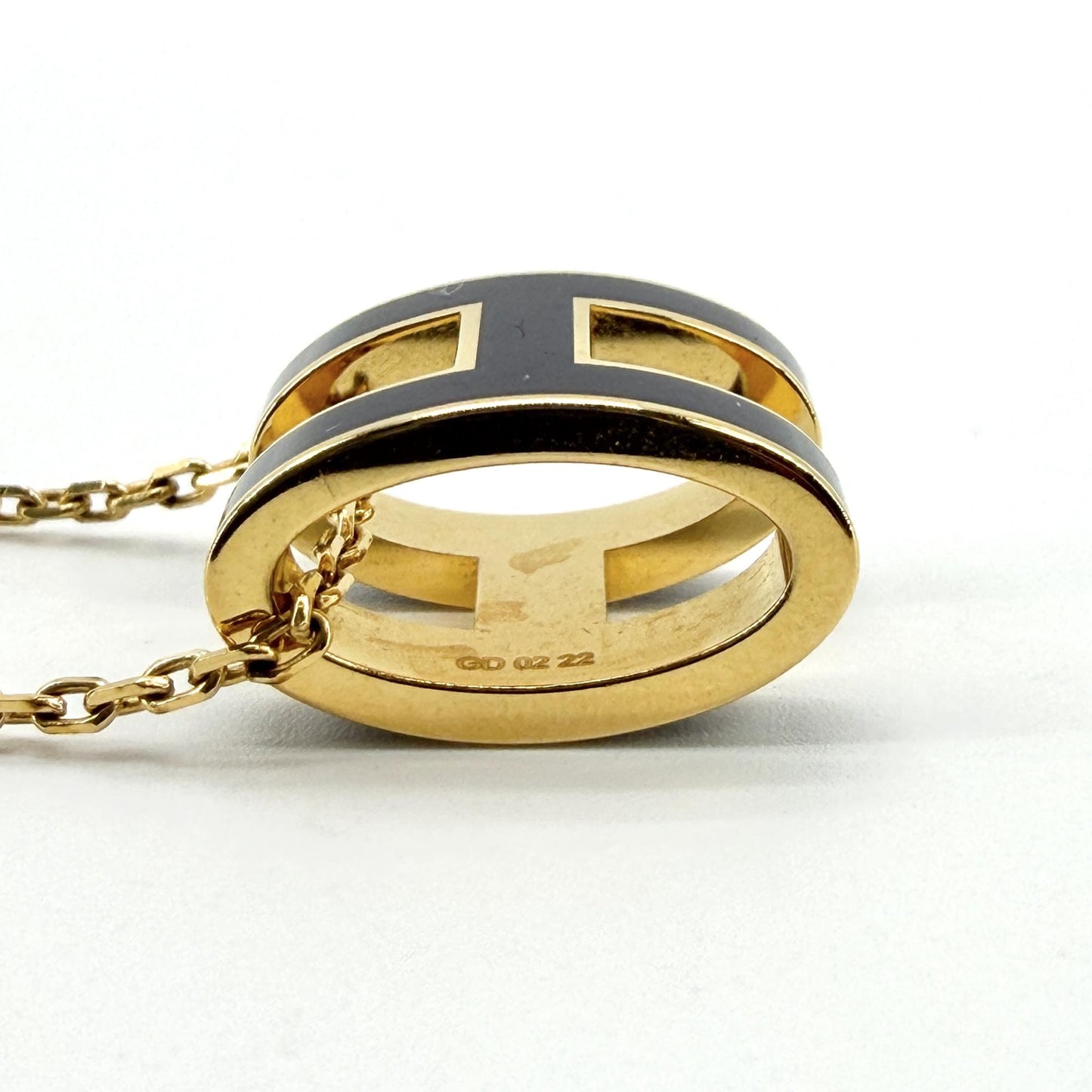 Hermès Pop H Necklace Black Gold Hardware
