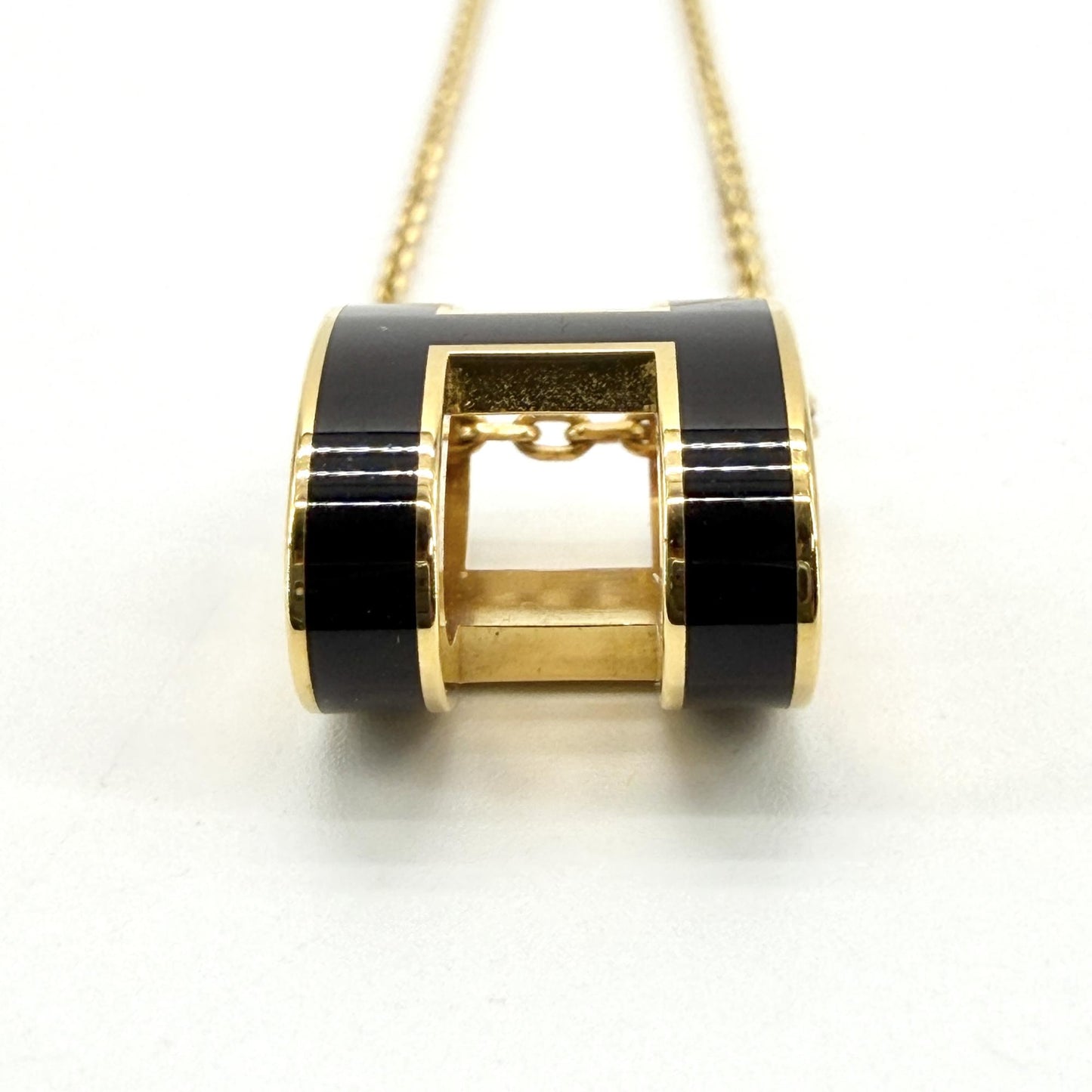 Hermès Pop H Necklace Black Gold Hardware
