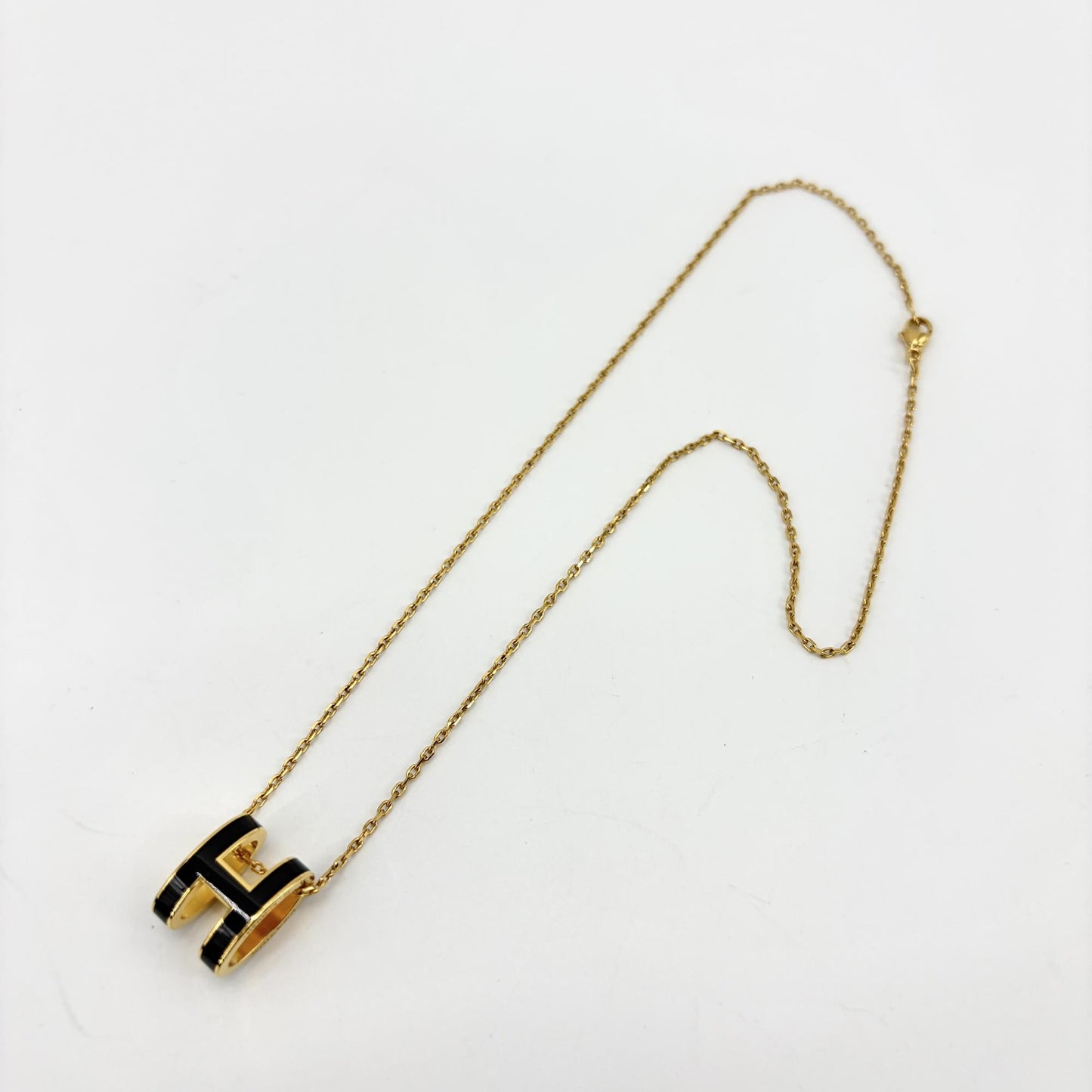 Hermès Pop H Necklace Black Gold Hardware