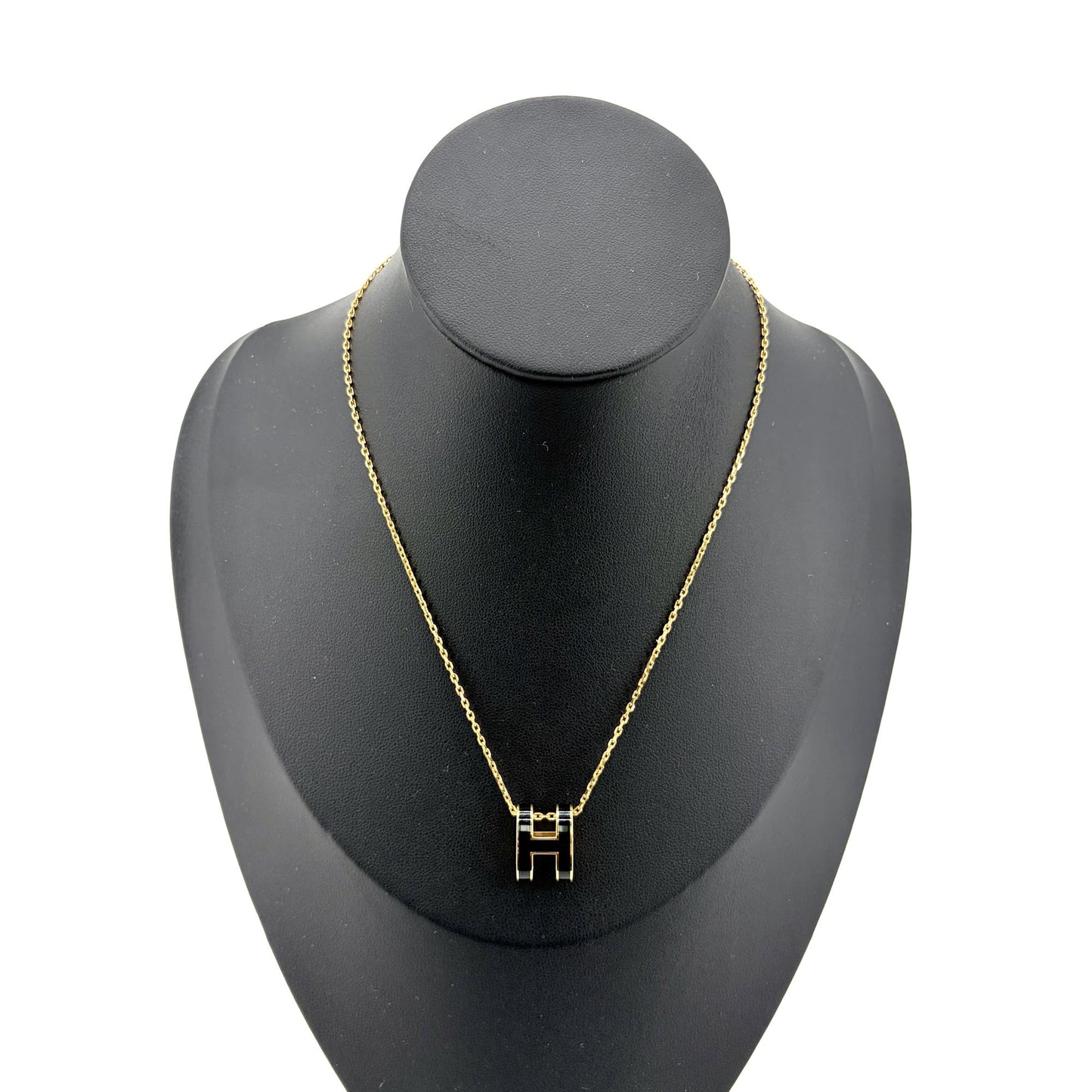Hermès Pop H Necklace Black Gold Hardware
