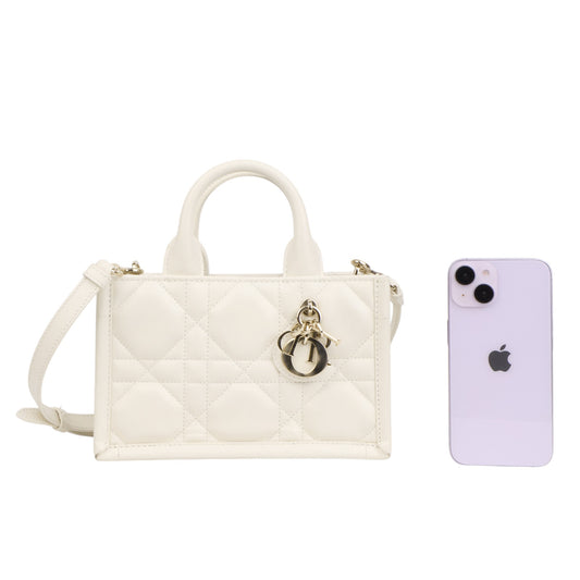 Dior S5573OWHP Cannage Book Tote Mini Crossbody Bag