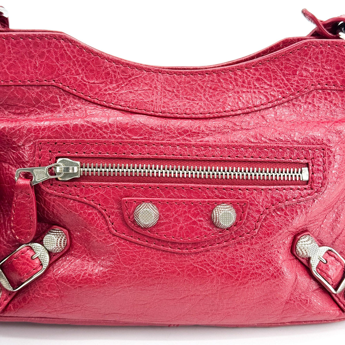 Balenciaga Le Kagol Mini Crossbody Bag Red Silver