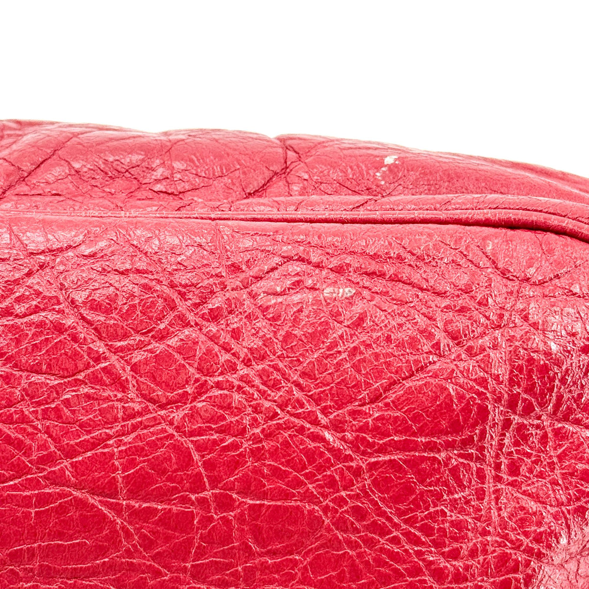 Balenciaga Le Kagol Mini Crossbody Bag Red Silver