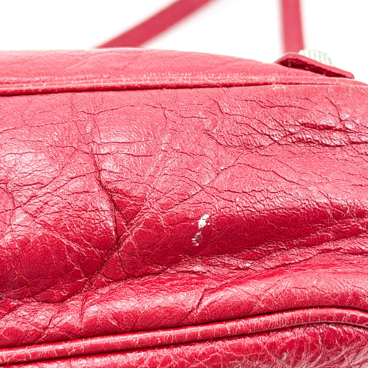Balenciaga Le Kagol Mini Crossbody Bag Red Silver