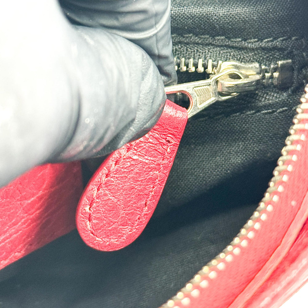 Balenciaga Le Kagol Mini Crossbody Bag Red Silver