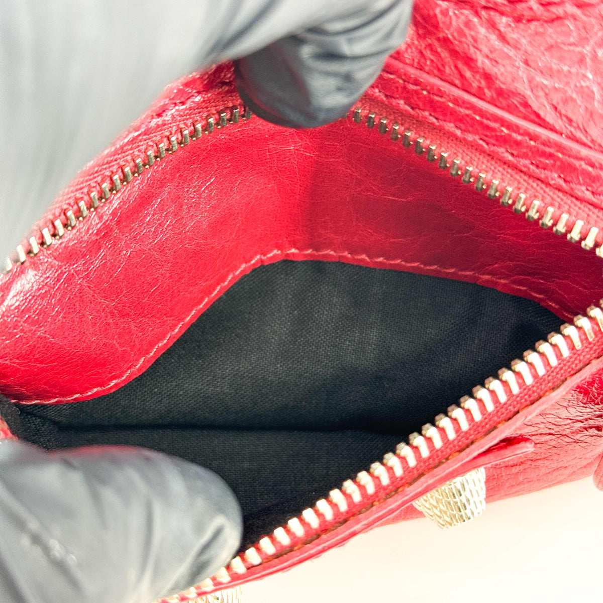 Balenciaga Le Kagol Mini Crossbody Bag Red Silver
