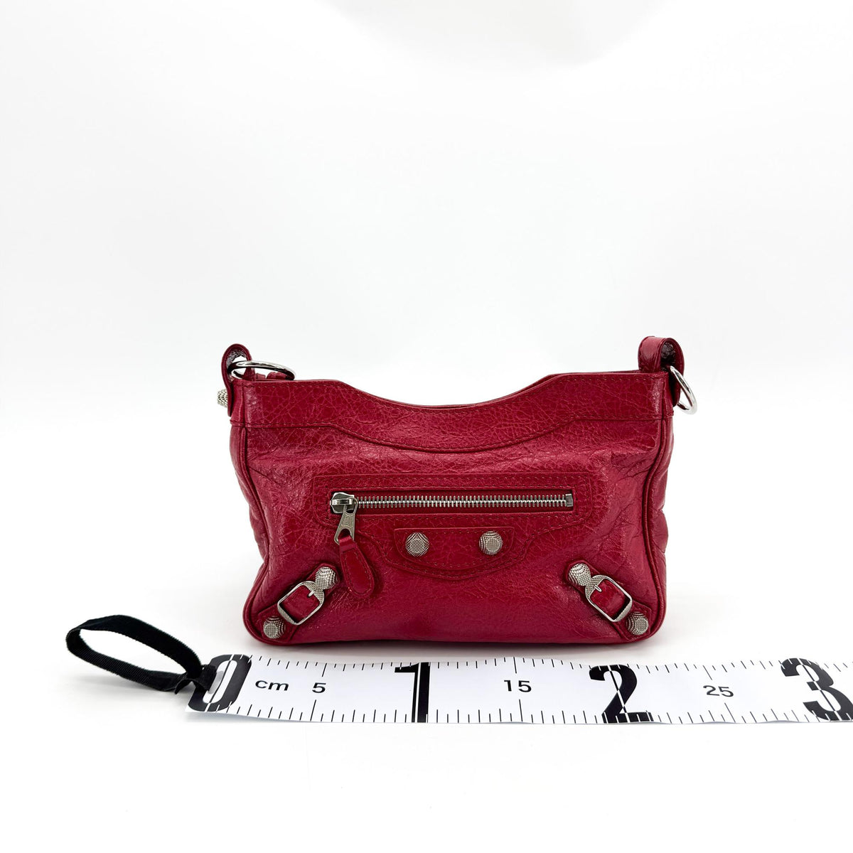 Balenciaga Le Kagol Mini Crossbody Bag Red Silver