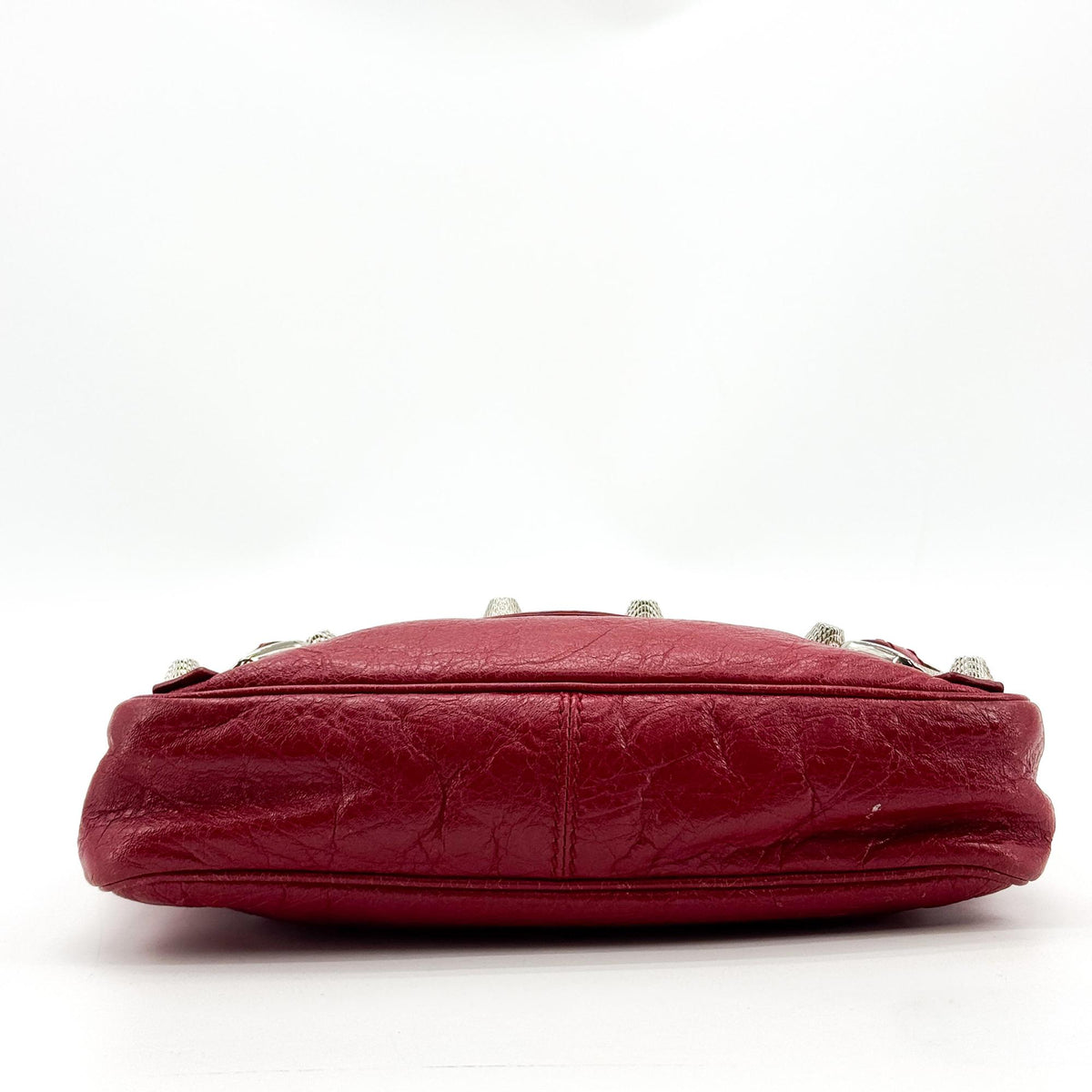 Balenciaga Le Kagol Mini Crossbody Bag Red Silver