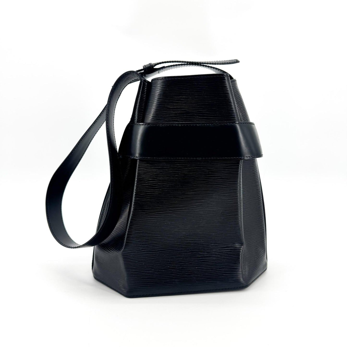 Louis Vuitton Sac des Poles PM Bucket Bag Epi Shoulder Bag Black