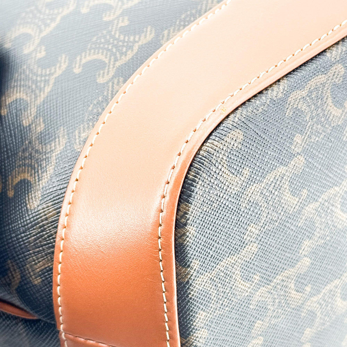 Celine Small Bucket Bag Triomphe Canvas Tan