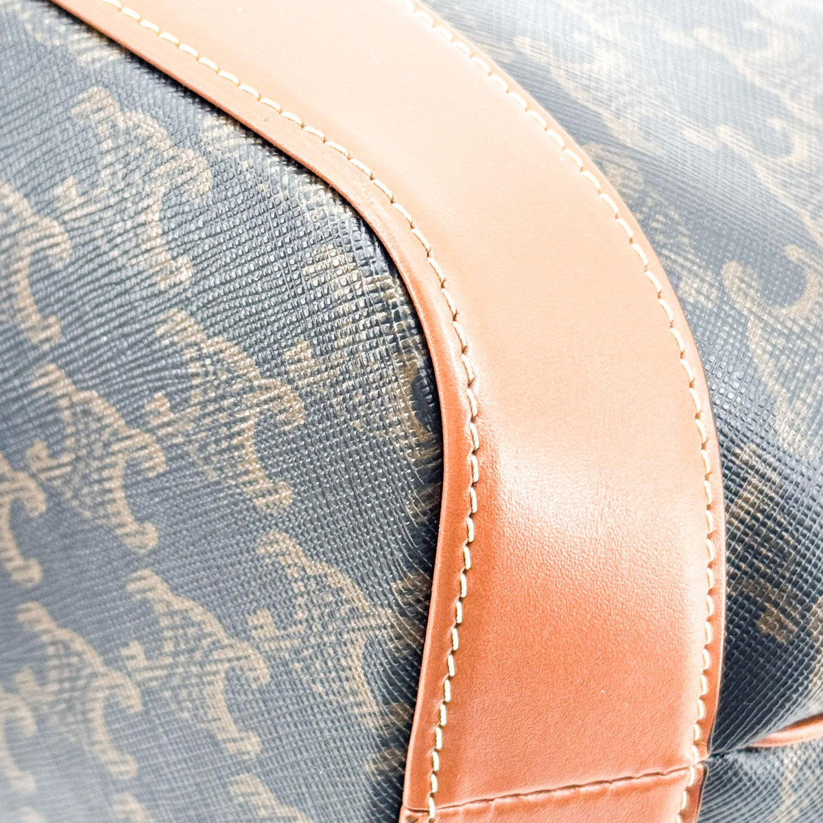 Celine Small Bucket Bag Triomphe Canvas Tan