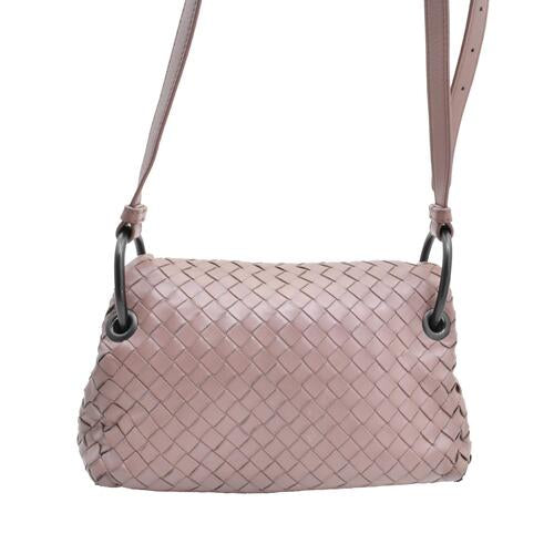 Bottega Veneta Intrecciato Pink Flap Crossbody Bag
